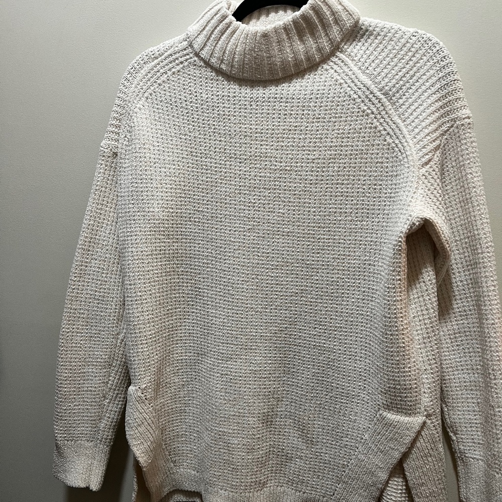 Cream Mock Neck Sweater